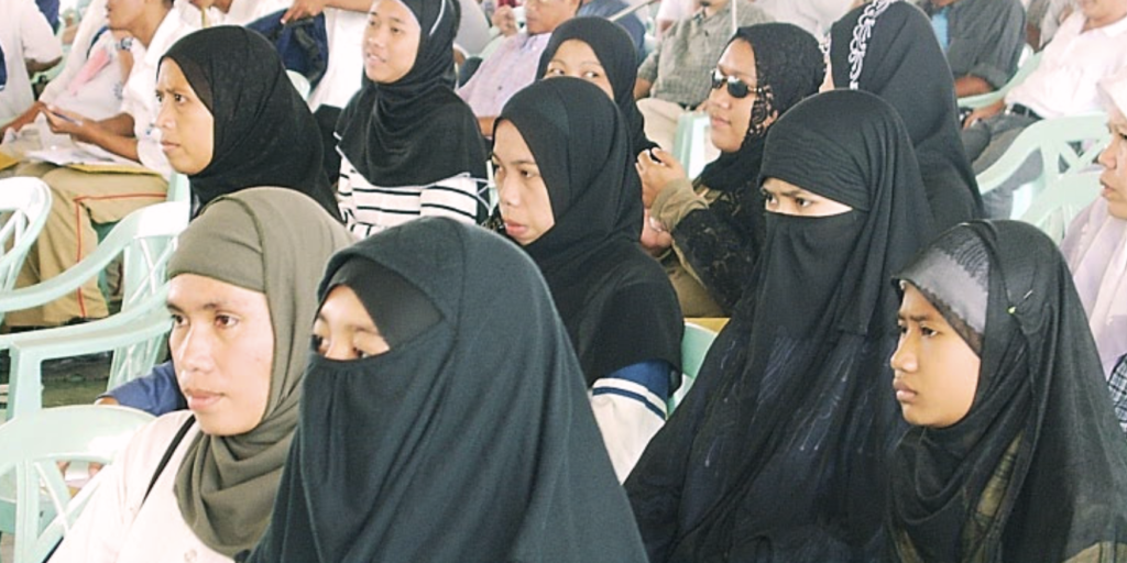 Muslim women congregate during an event in Maguindanao. (2001 file photo by Carlos Conde)