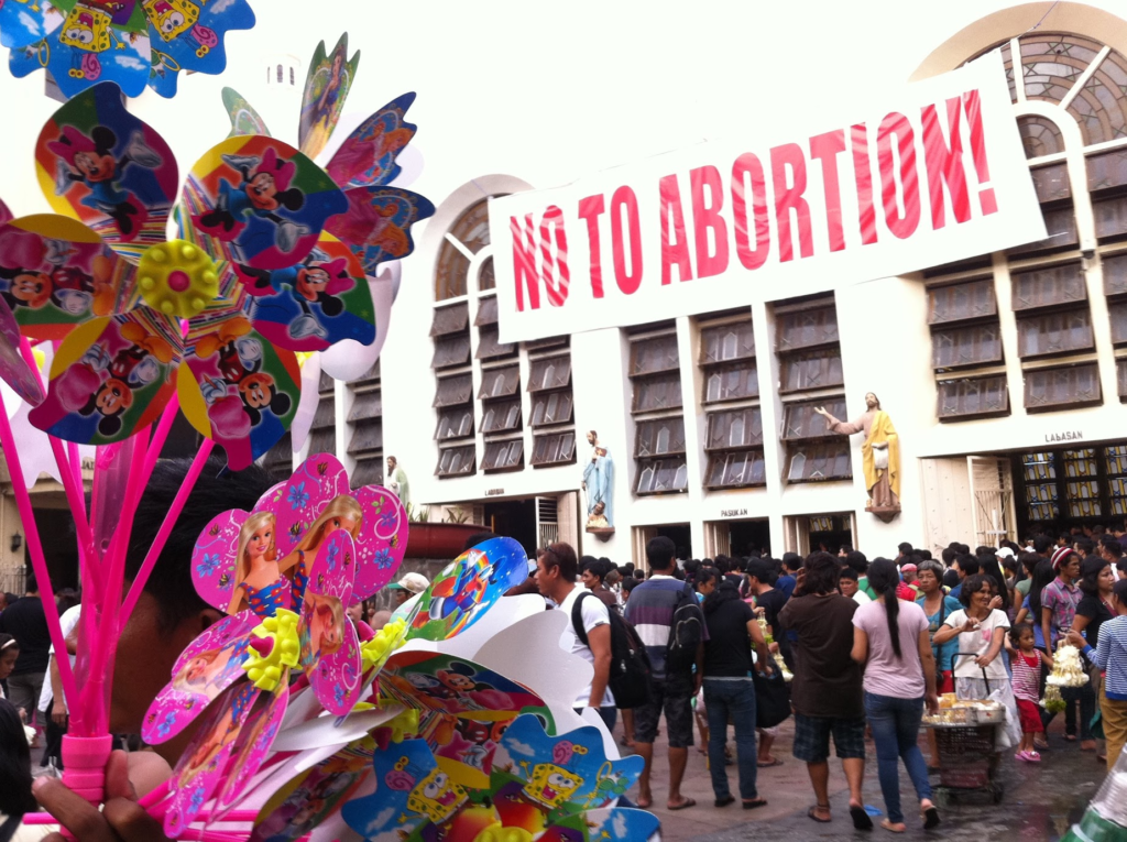 Not far from the doorways of the Quiapo Church in Manila were vendors selling all sorts of herbs and pills labeled as  "pamparegla," or "for menstruation" in Tagalog, a euphemism for abortion. (2011 file photo by Carlos Conde)