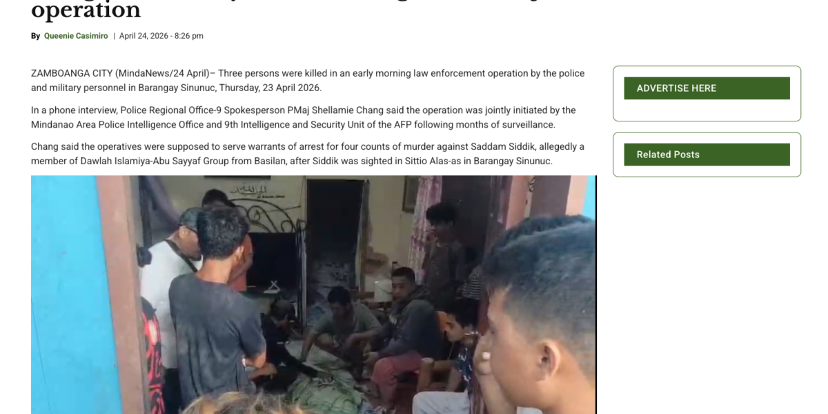 Another ‘Nanlaban’ Claim: Boy, Dad, Cousin Killed in Police Raid for Militant