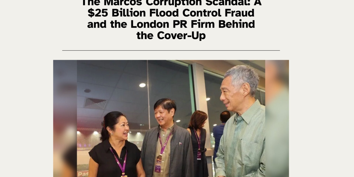 UK Firm Was Paid Php9 Million a Month  to ‘Rebrand’ Marcos Name. Then Came the Floods. 