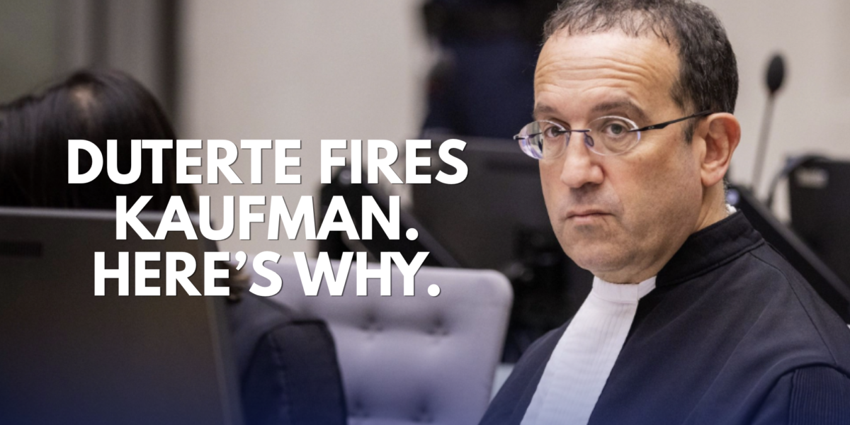 Defeated at Every Turn While Offending the ICC with His Media Antics, Duterte’s Lead Lawyer Exits